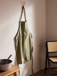 John Lewis Leckford Striped Cotton Apron, Green