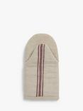 John Lewis Leckford Striped Linen Oven Mitt, Mulberry