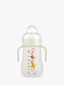MAM Trainer Baby Bottle with Glow in the Dark Handles, 220ml, Multi