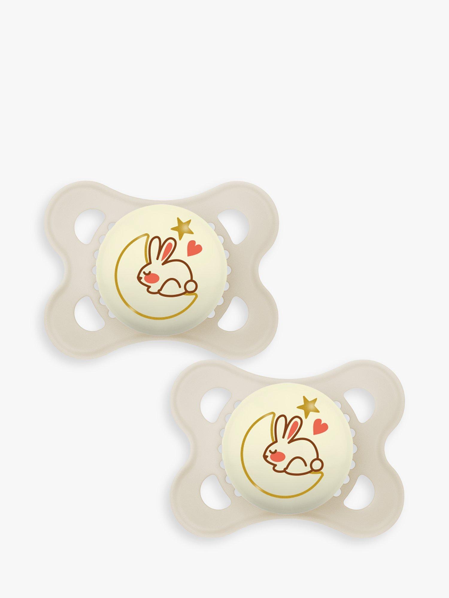 MAM Silicone Baby Pure Night Soother, 2-6 Months, Pack of 2