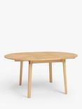 John Lewis Notch Round 4-6 Seater Extending Dining Table, Oak