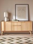 John Lewis Notch 2 Door, 2 Drawer Sideboard, Oak
