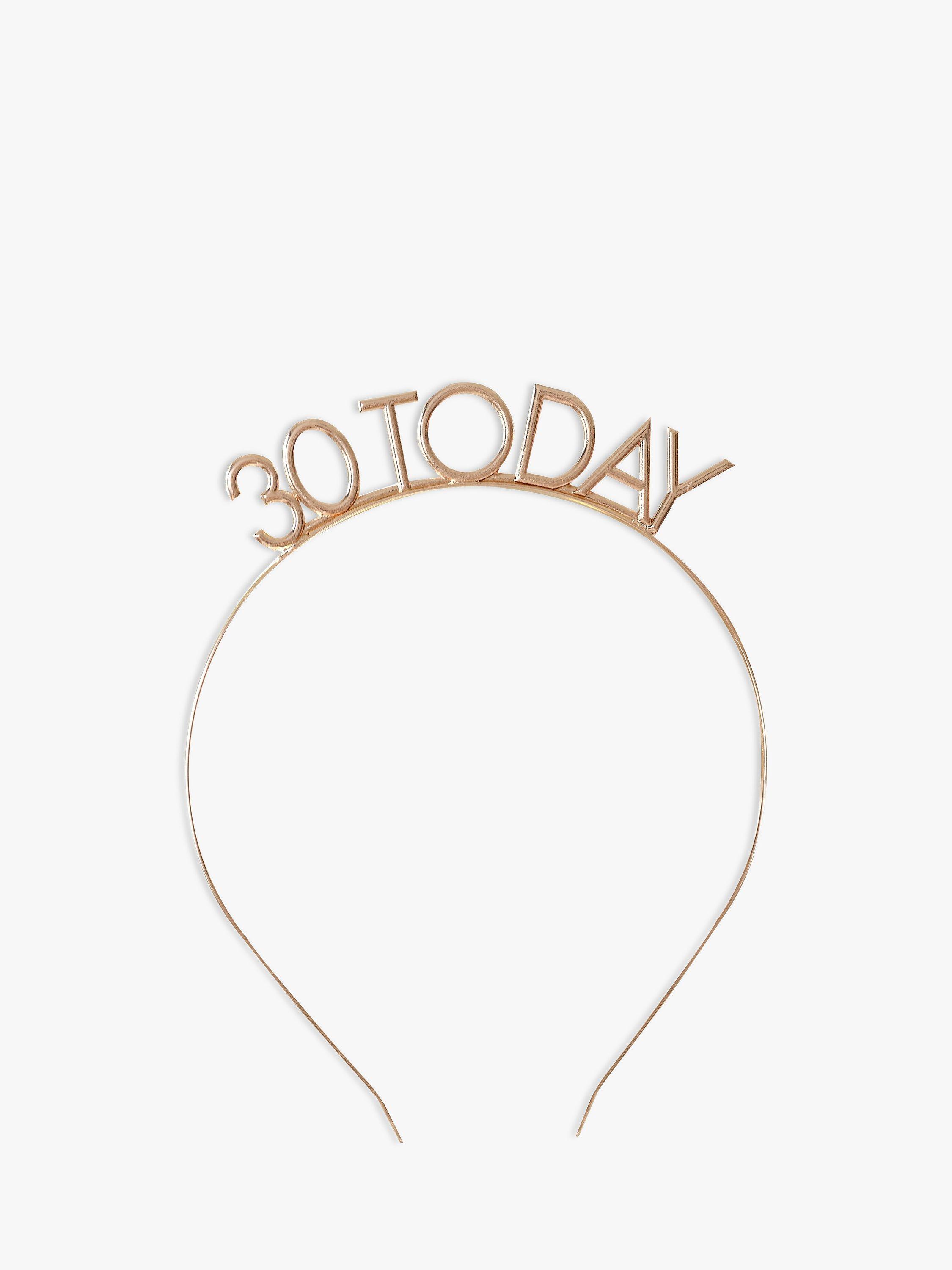 Ginger Ray 30 Today Party Headband, Champagne