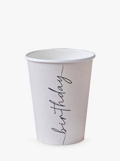 Ginger Ray Champagne Noir Paper Cups, Pack of 8