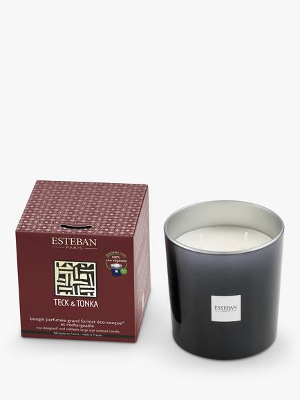 Esteban Teck & Tonka Scented Candle, 450g, Multi