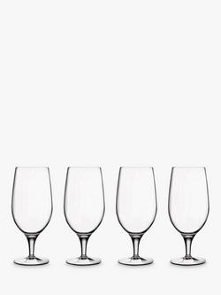Luigi Bormioli Michelangelo Stemmed Beer Glass, Set of 4, 575ml, Clear, Clear