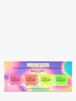 Nails Inc Neon Lite Nail Polish Set, 4 x 14ml, 