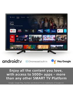 Sony Bravia KD32W800 LED HDR HD Ready 720p Smart Android TV, 32 inch with Freeview Play - view 2, Black
