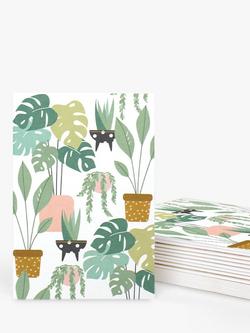 Caroline Gardner Plants Note Cards, White/Multi, Pack of 10, White/Multi