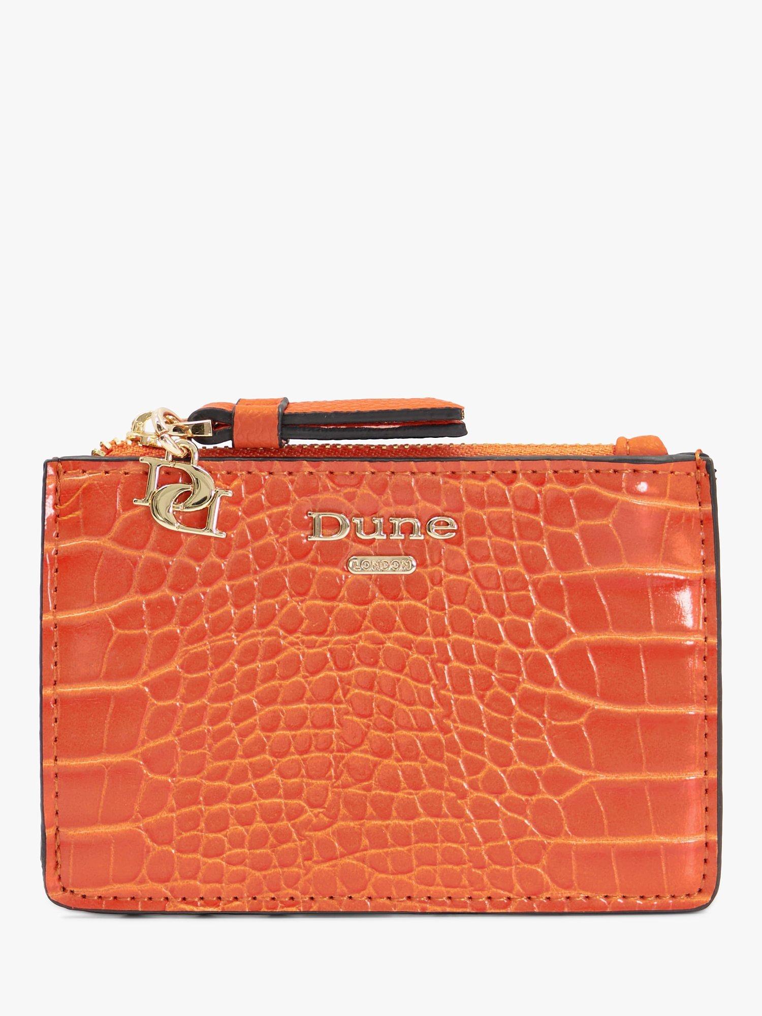 Dune Knoxville Structured Charm-Detail Cardholder, Orange