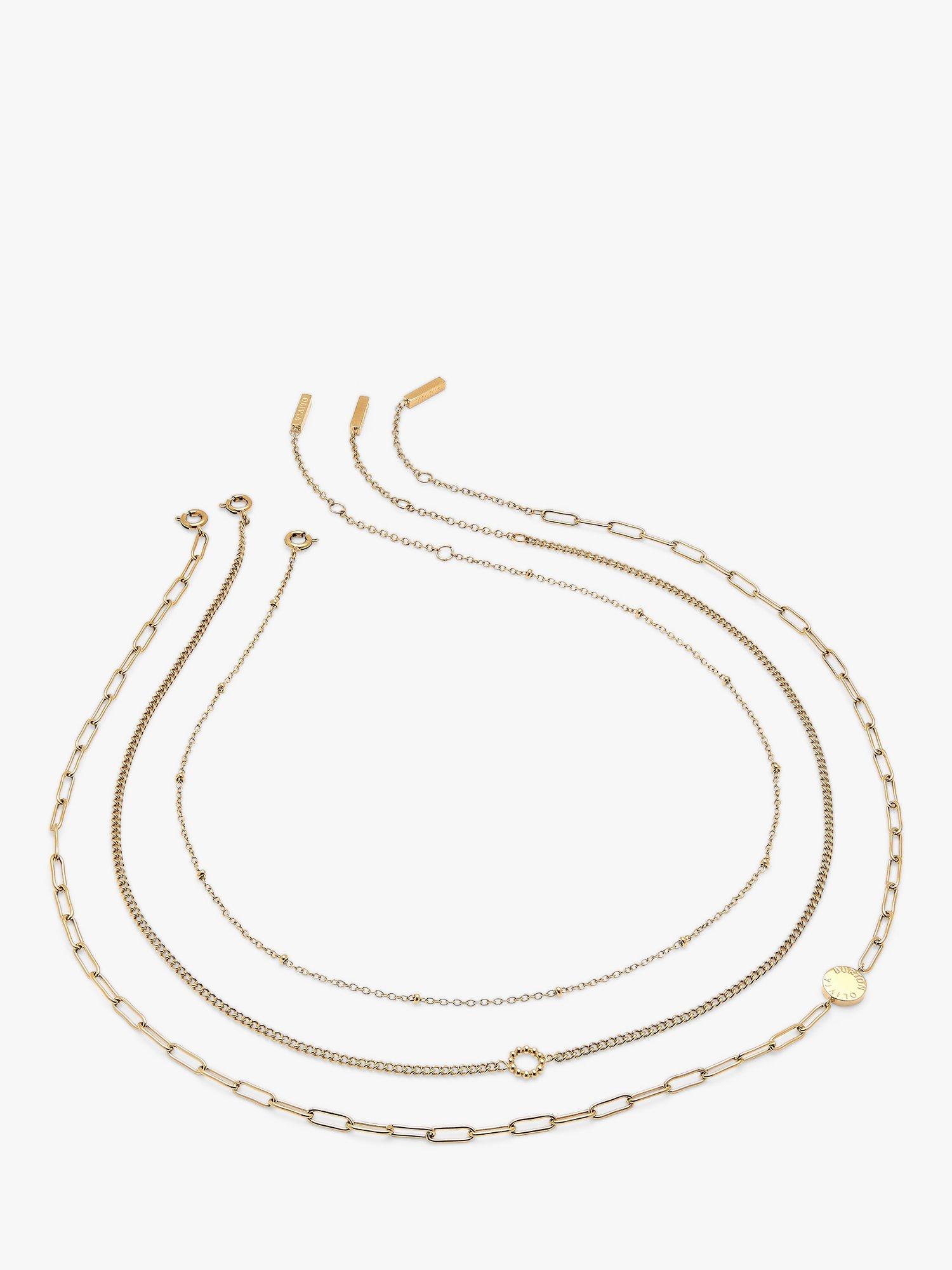 Olivia Burton Illusion Stacking Chain Necklace Set, Gold, 24100074