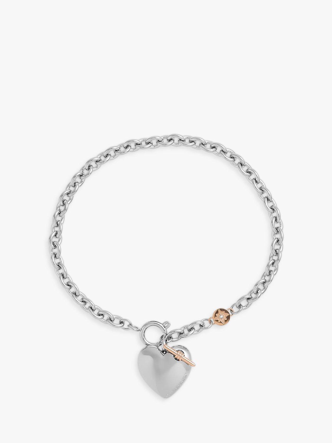Product image 1 of 6, which shows Olivia Burton Knot Heart Bracelet, Silver