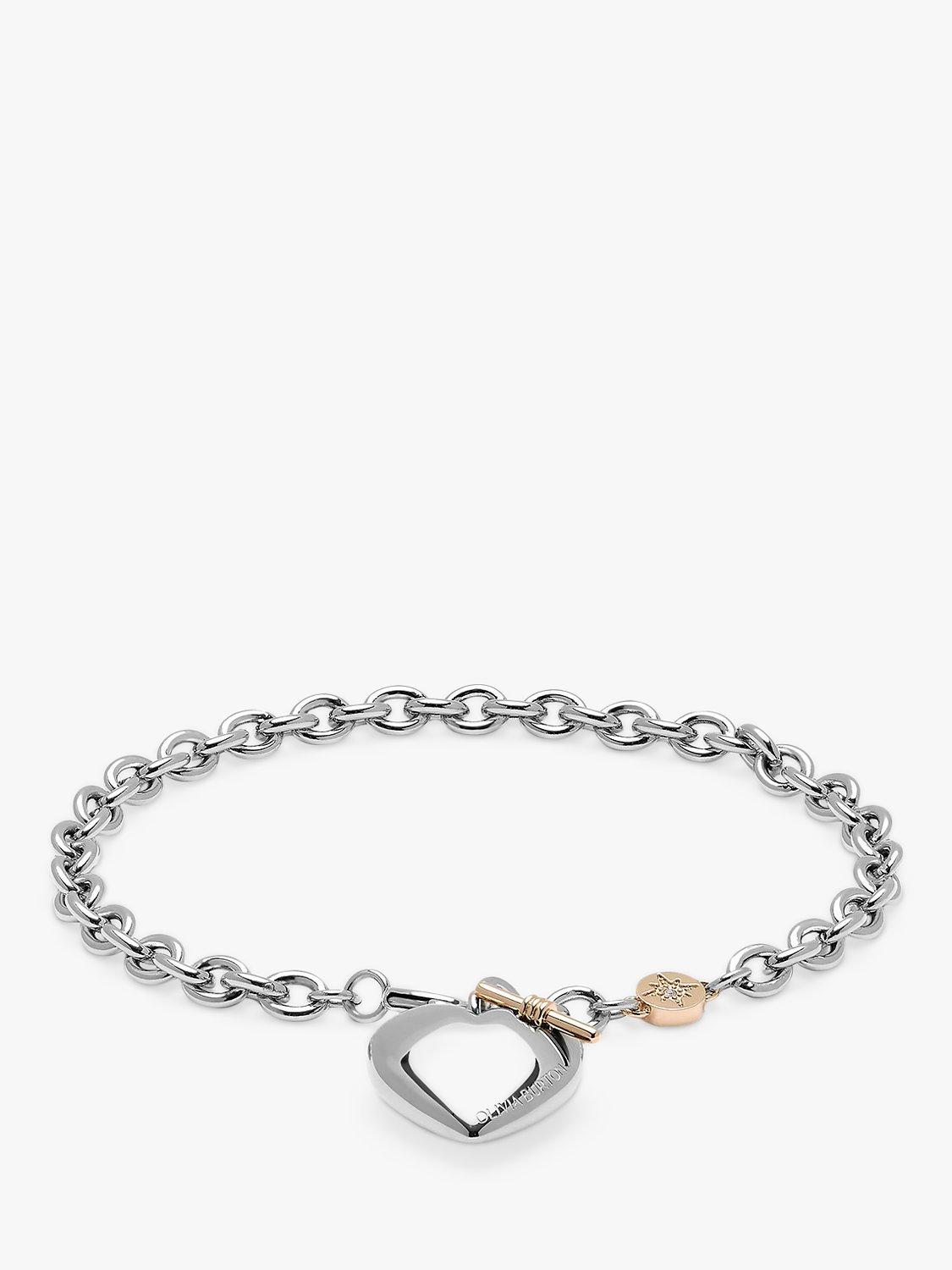 Product image 3 of 6, which shows Olivia Burton Knot Heart Bracelet, Silver