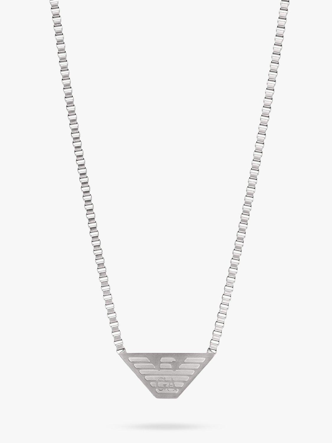 Emporio Armani Men's ID Pendant Necklace, Silver