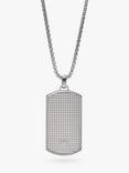 Emporio Armani Men's Dog Tag Pendant Necklace, Silver