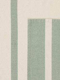 John Lewis Leckford Striped Cotton Tea Towels, Pack of 2, Green - view 2, Green