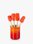 Le Creuset Stoneware Kitchen Utensils and 1.1L Holder Set, 5 Piece, Volcanic