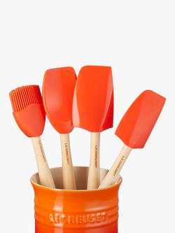 Le Creuset Stoneware Kitchen Utensils and 1.1L Holder Set, 5 Piece - view 2, Volcanic