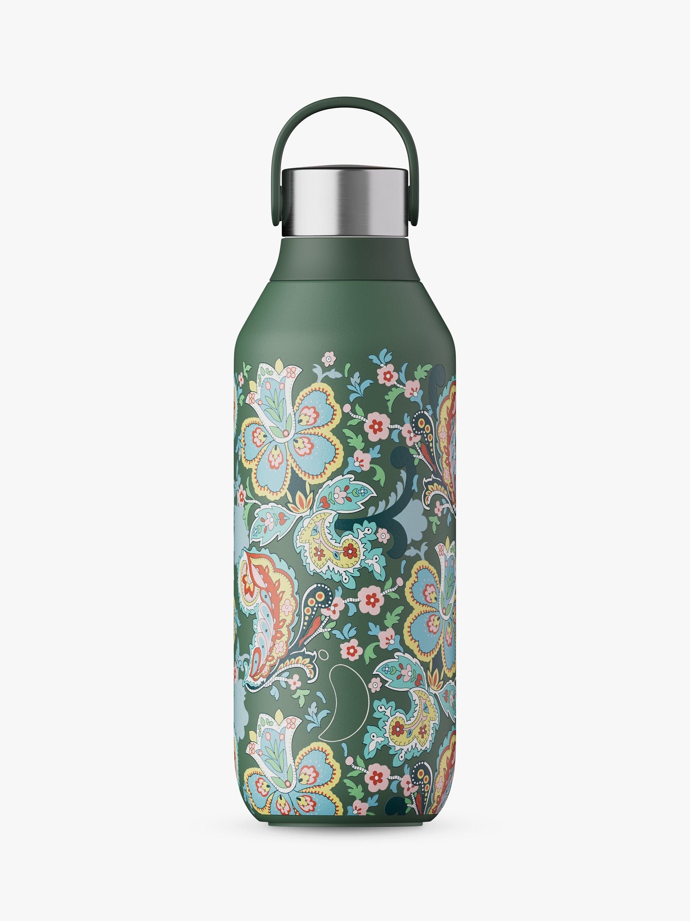 Chilly's Liberty Paisley Series 2 Insulated Leak-Proof Drinks Bottle, 500ml, Pine Green