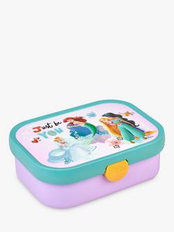 Mepal Kids' Campus Disney Princess 'Just Be You' Lunch Box, 750ml, Pink/Green