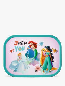 Mepal Kids' Campus Disney Princess 'Just Be You' Lunch Box, 750ml - view 2, Pink/Green