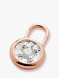 Monica Vinader Diamond Essential Lock Ear Charm, Rose Gold