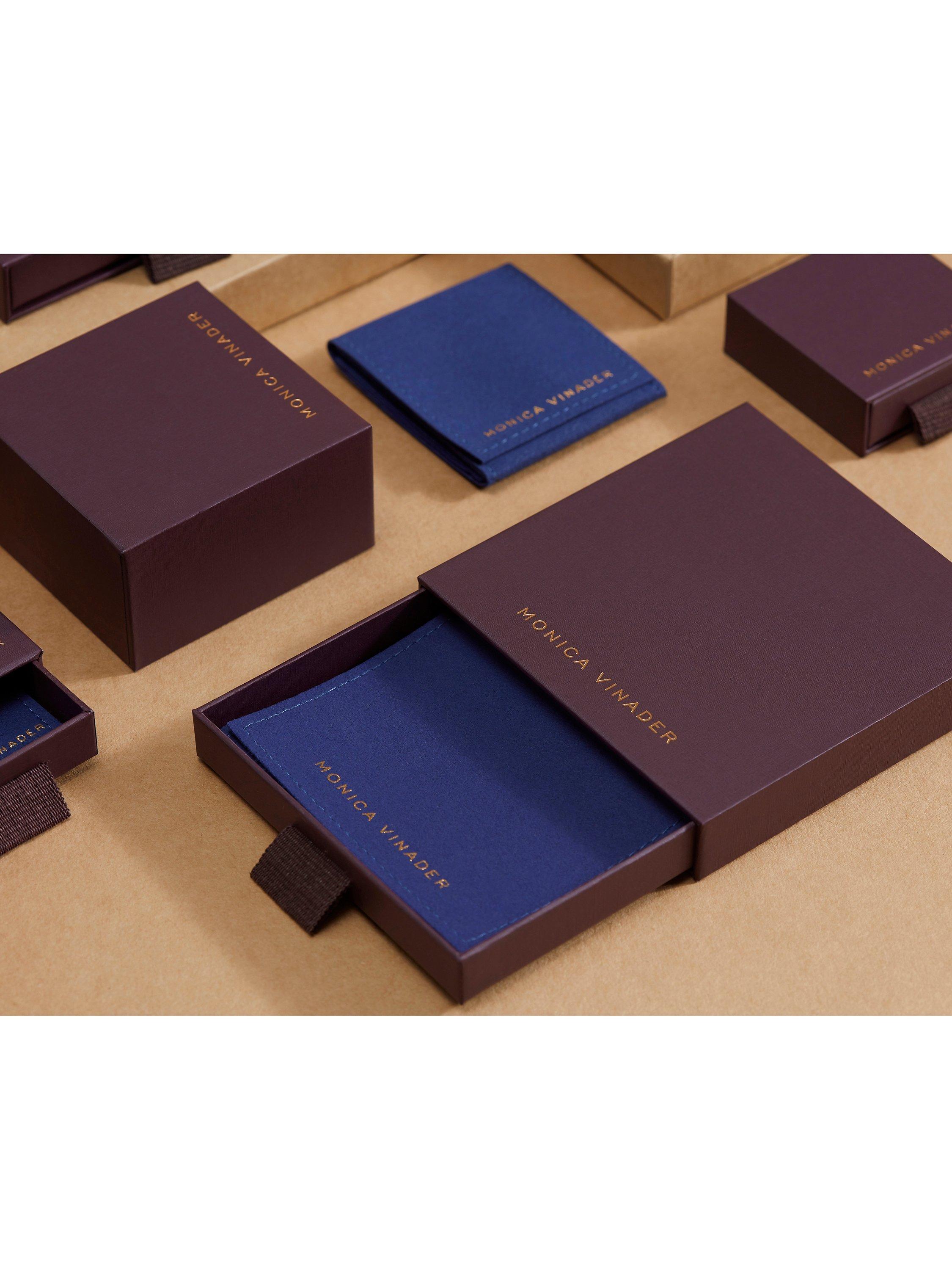 Product image 2 of 2, which shows Monica Vinader Diamond Essential Lock Ear Charm, Rose Gold