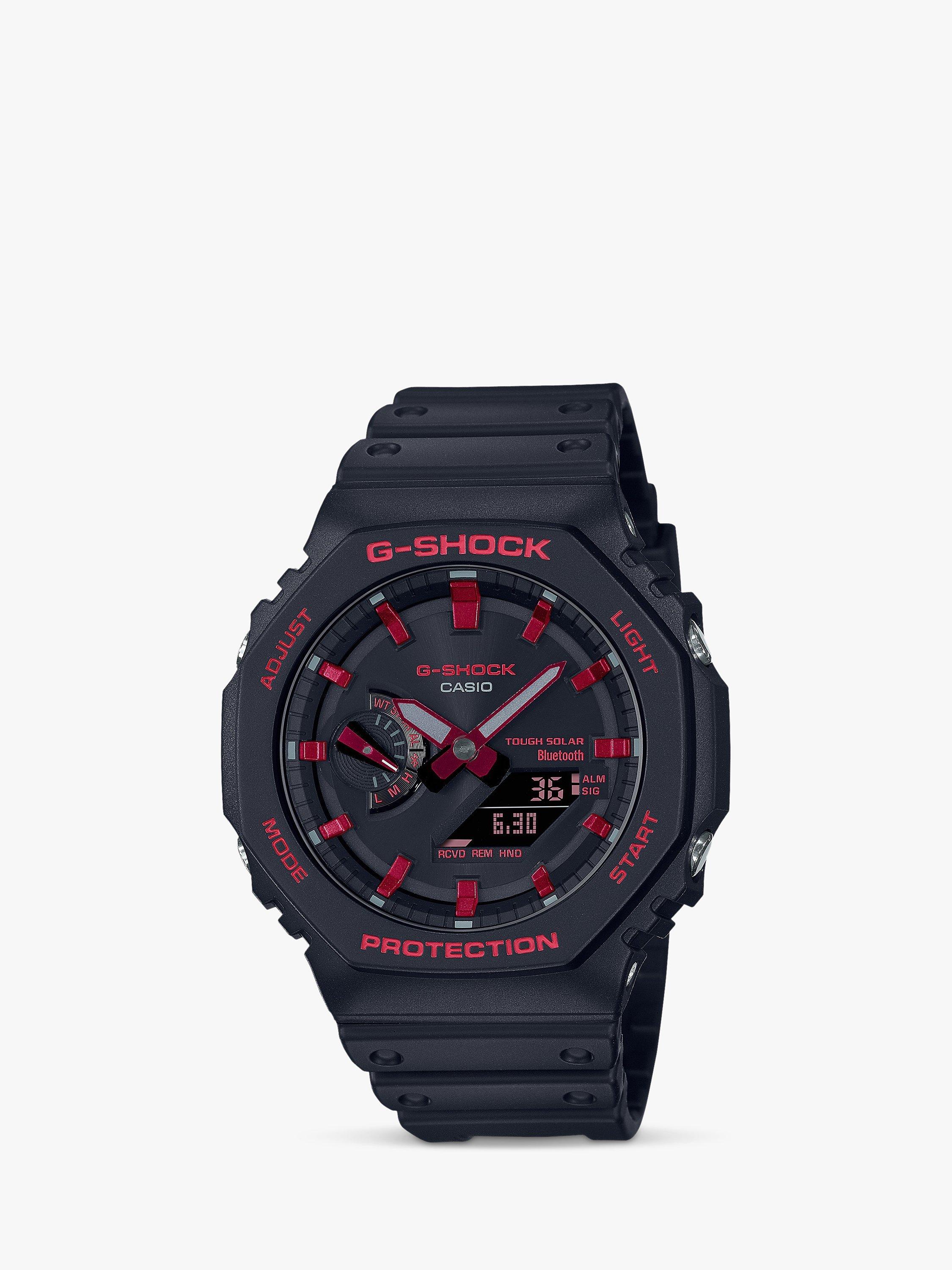 Product image 1 of 6, which shows Casio Men's G-Shock Date Solar Resin Strap Watch, Black GA-B2100BNR-1AER
