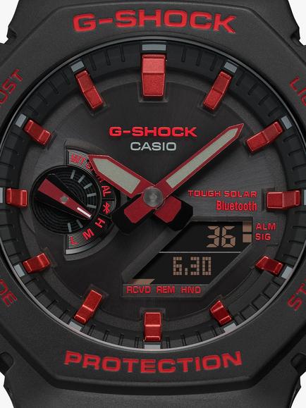 Casio Men's G-Shock Date Solar Resin Strap Watch - view 2, Black