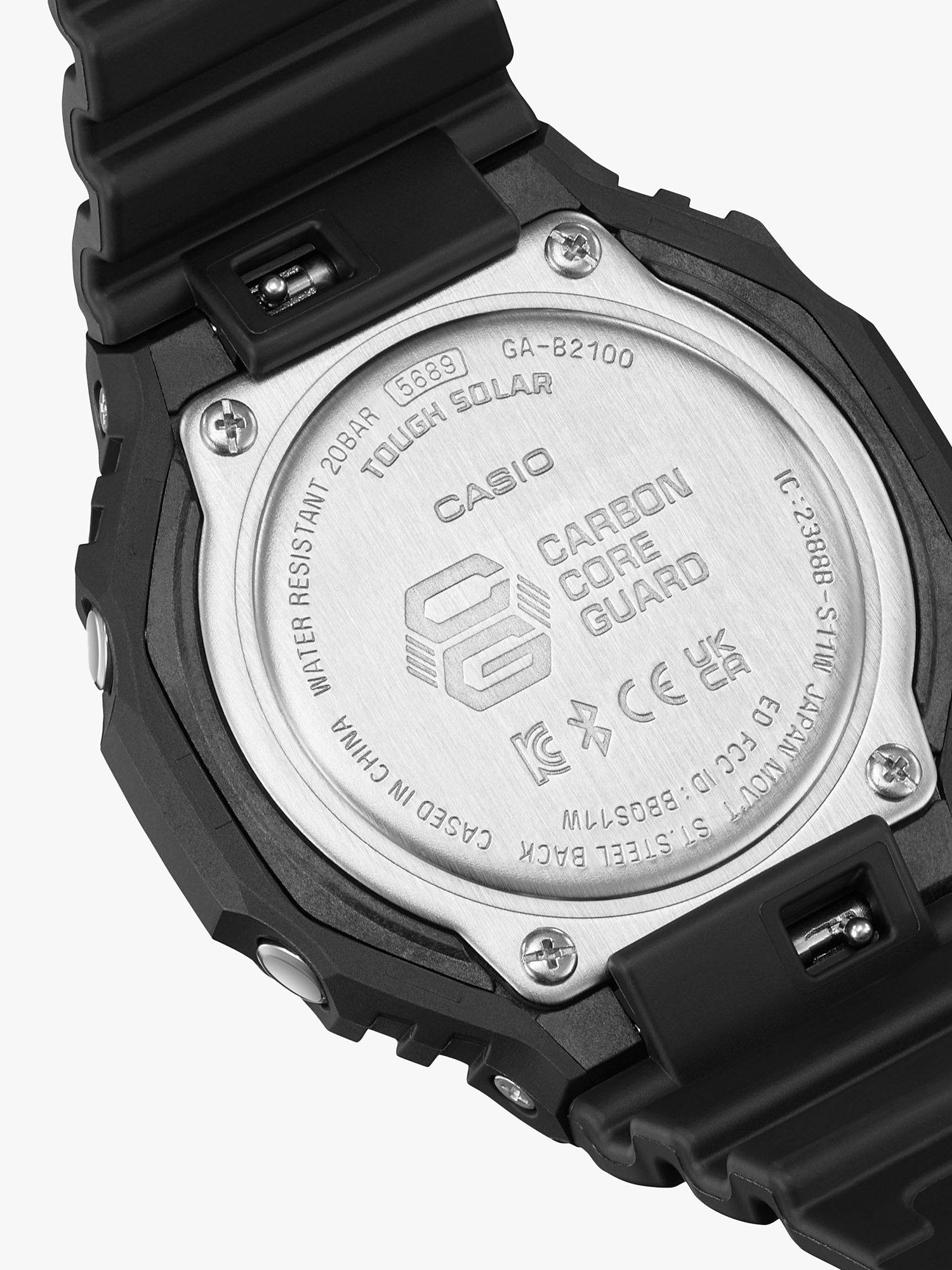 Product image 6 of 6, which shows Casio Men's G-Shock Date Solar Resin Strap Watch, Black GA-B2100BNR-1AER