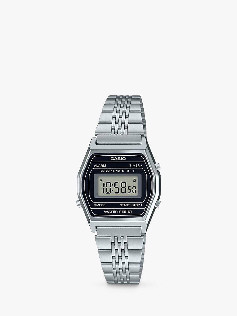 Casio Unisex Retro Digital Timer Bracelet Strap Watch, Silver LA690WEA-1EF