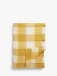 John Lewis Mohair Effect Check Throw, Mustard