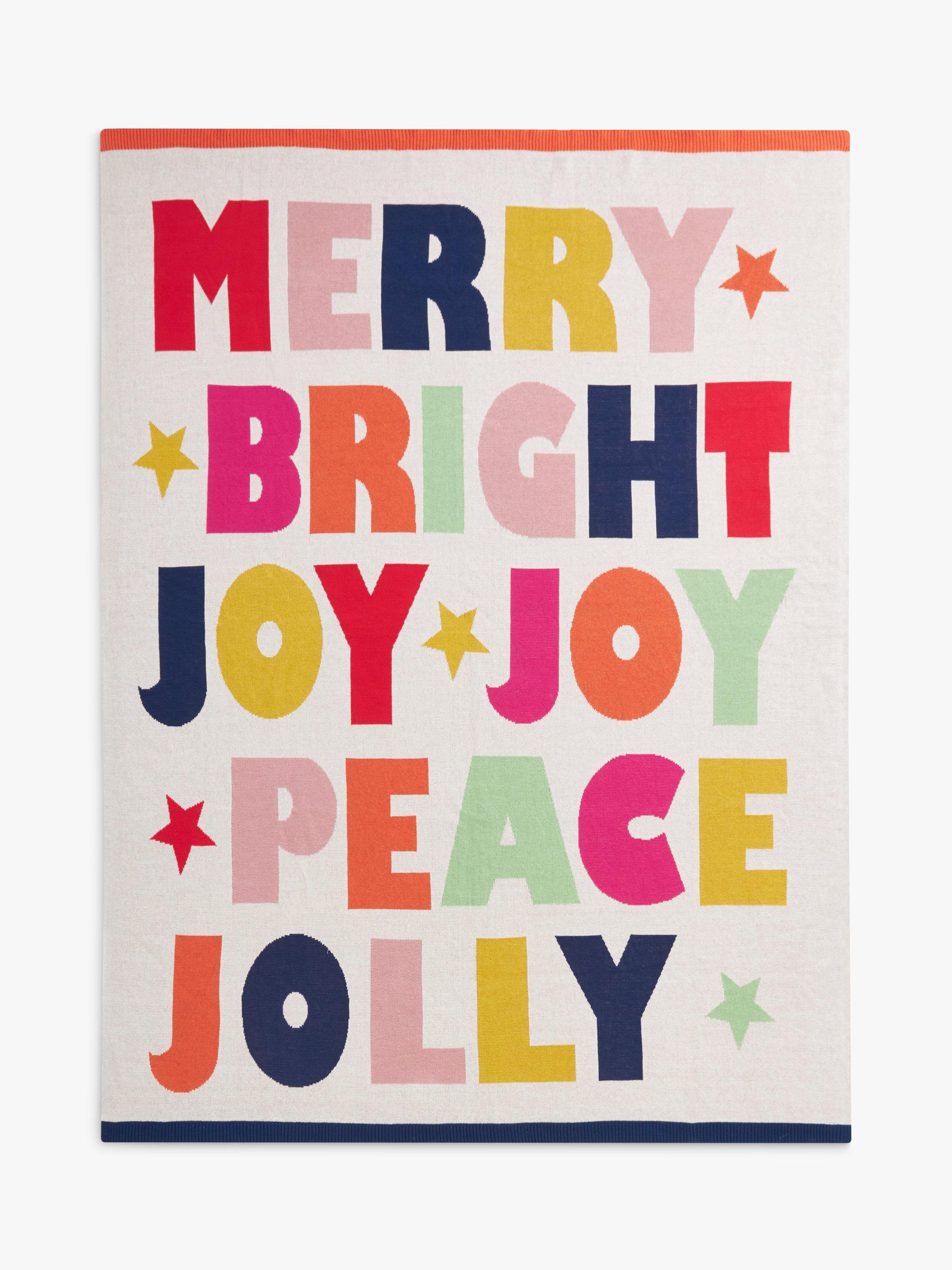 John Lewis Christmas Slogan Knit Throw