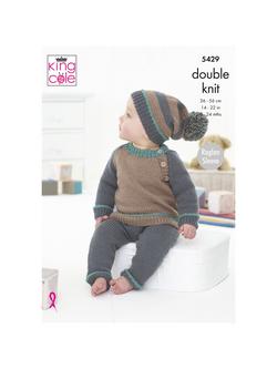 King Cole Cherished DK Baby Set Knitting Pattern, 429, Multi