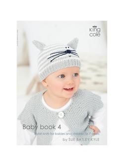 King Cole Baby Book 4 Knitting Pattern Book, 