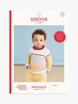 Sirdar Snuggly DK Baby Sandy Feet Pocket Sweater Knitting Pattern, 5501, 
