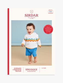 Sirdar Snuggly DK Baby Rainbow Wave Hoody Knitting Pattern, 5504, 