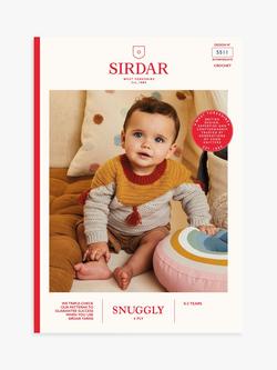 Sirdar Snuggly 4 Ply Baby Tiny Tasseled Sweater Knitting Pattern, 5511, 