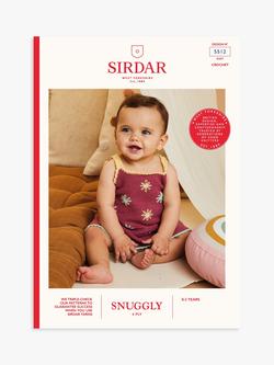 Sirdar Snuggly 4 Ply Baby Lazy Daisy Dress Knitting Pattern, 5512, 