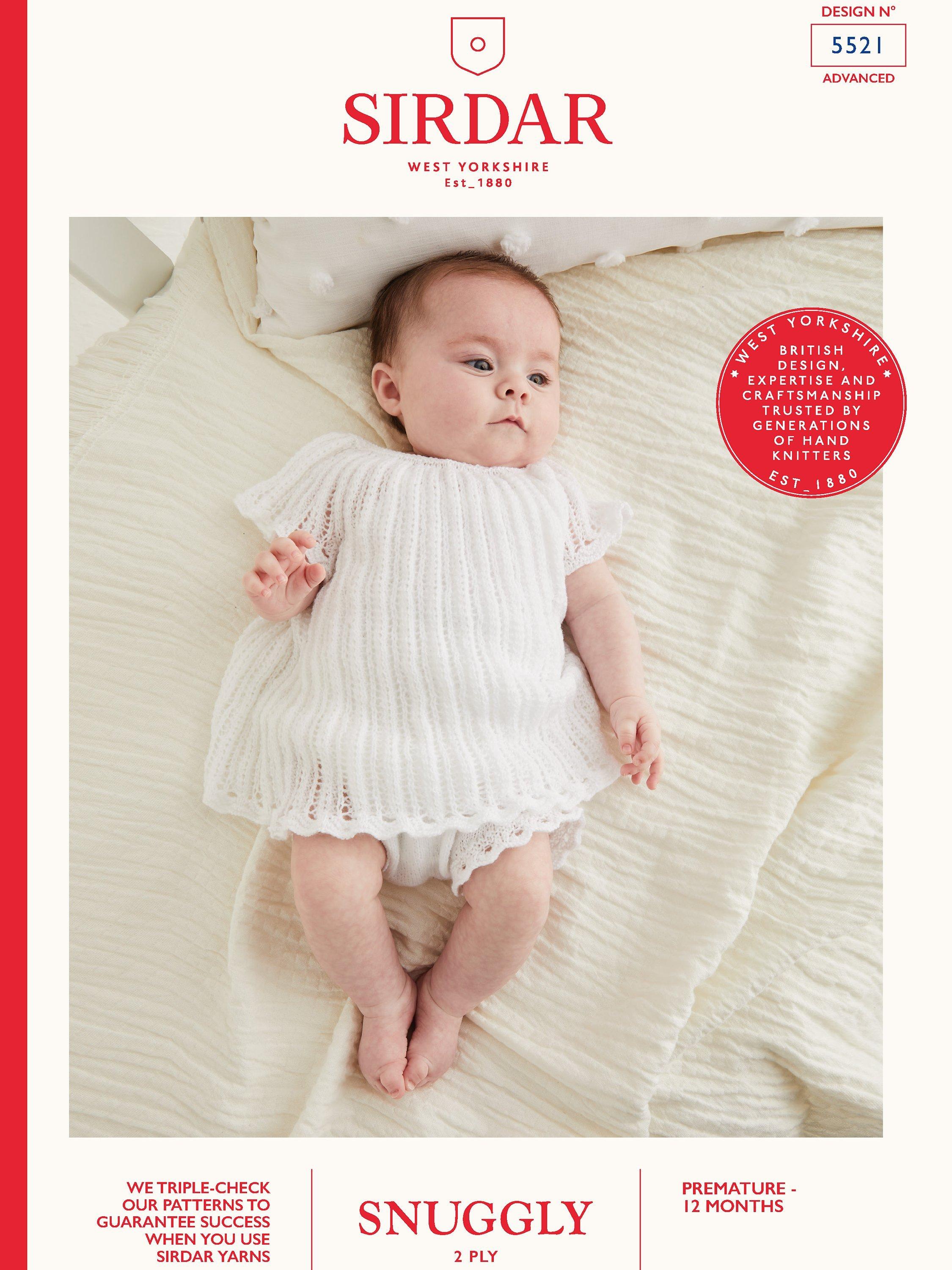 Sirdar Snuggly 2 Ply Baby Scallop Pattern Dress and Pants