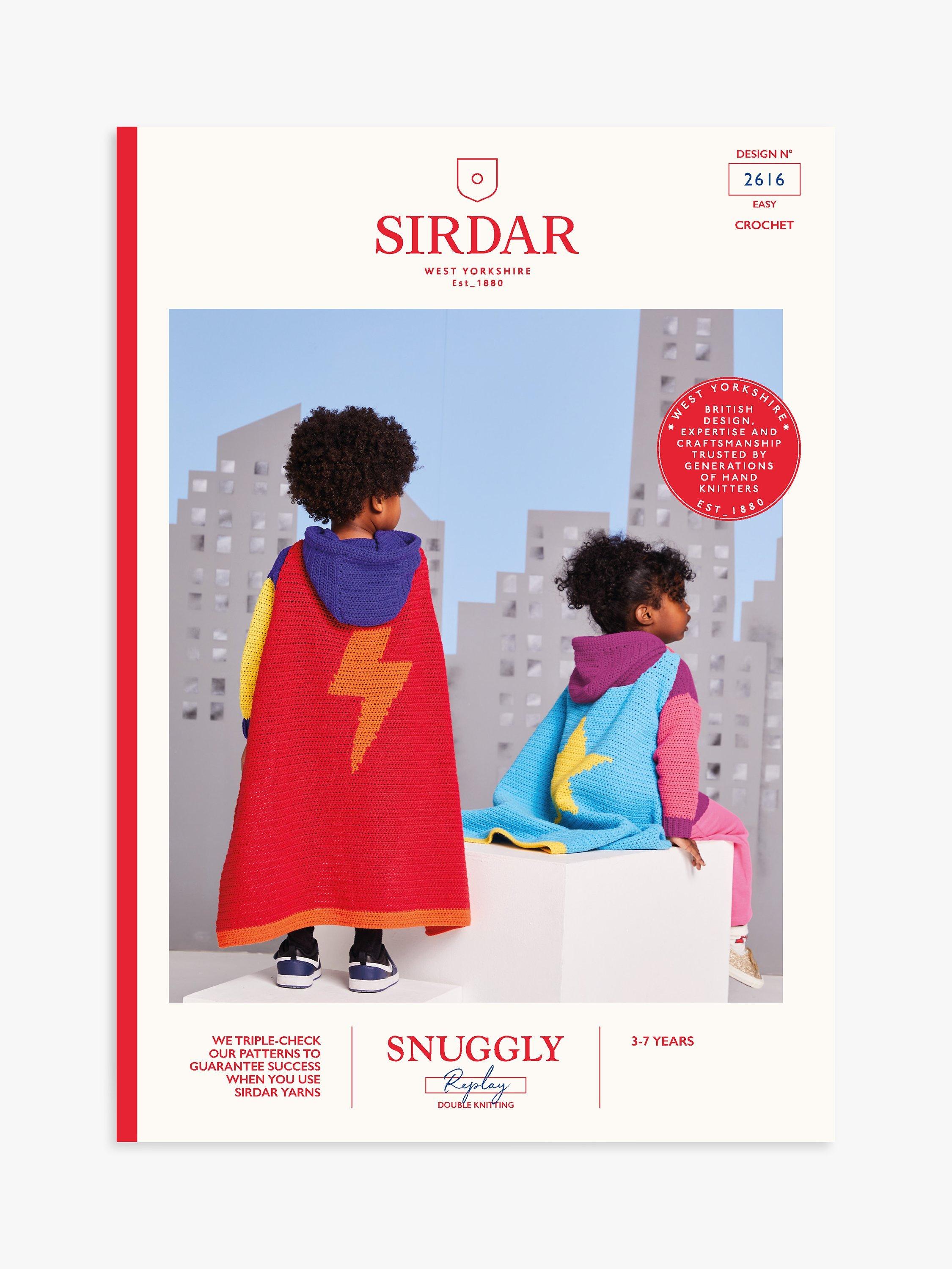 Sirdar Snuggly Replay DK Children's Hero Hoodie and Cape Crochet Pattern, 2616