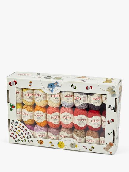 Sirdar Happy Colours Cotton DK Yarn Set, 50x 20g - view 2, Multi