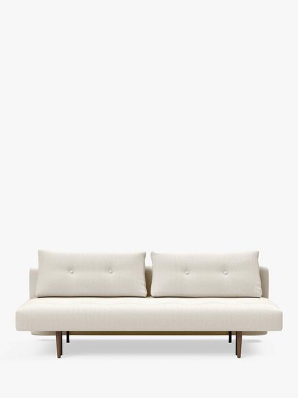 Innovation Living Recast Sofa Bed with Pocket Sprung Mattress, Dark Leg, Boucle Off White