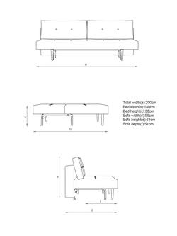 Innovation Living Recast Sofa Bed with Pocket Sprung Mattress, Dark Leg - view 2, Boucle Off White