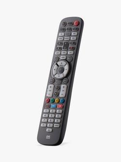 One For All URC3661 Essential 6 Antimicrobial Replacement Remote Control, Black