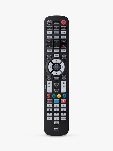 One For All URC3661 Essential 6 Antimicrobial Replacement Remote Control - view 2, Black