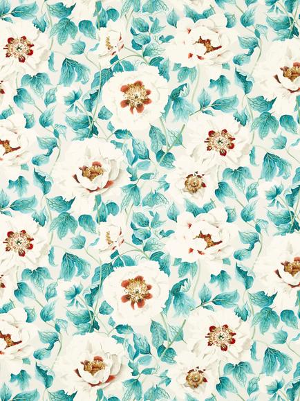 Harlequin Florent Furnishing Fabric, Hempseed/Lagoon/Rose