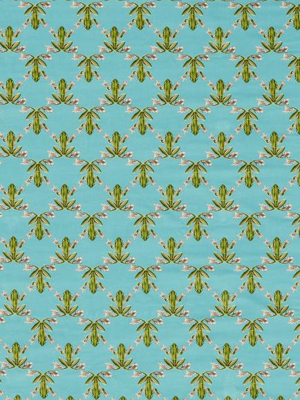 Harlequin Chroma & Wood Frog Furnishing Fabric, Azul/Pistachio