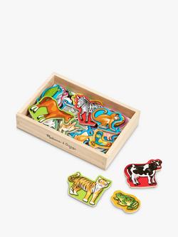 Melissa & Doug Wooden Animal Magnets, 