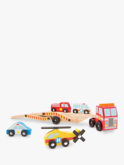 Melissa & Doug Wooden Emergency Vehicle Carrier - view 2, 